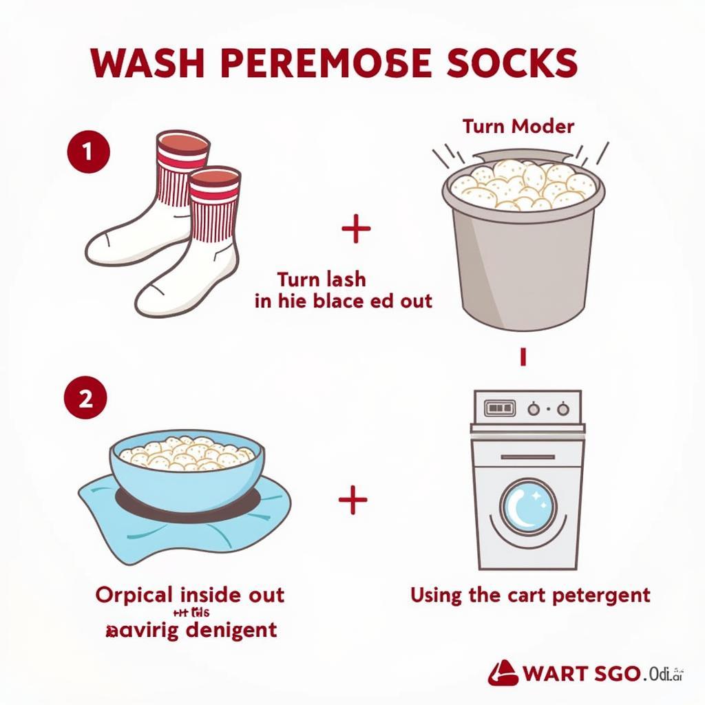 Proper care and washing techniques for football socks.