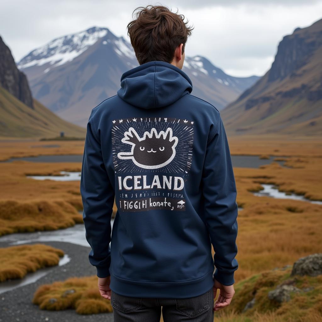 Wearing Hoodie Iceland