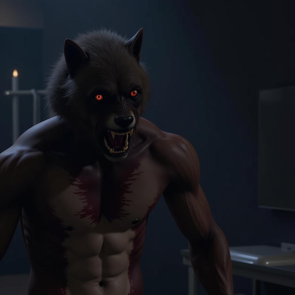 Werewolf Transformation Sequence Enhanced with NSFW CC