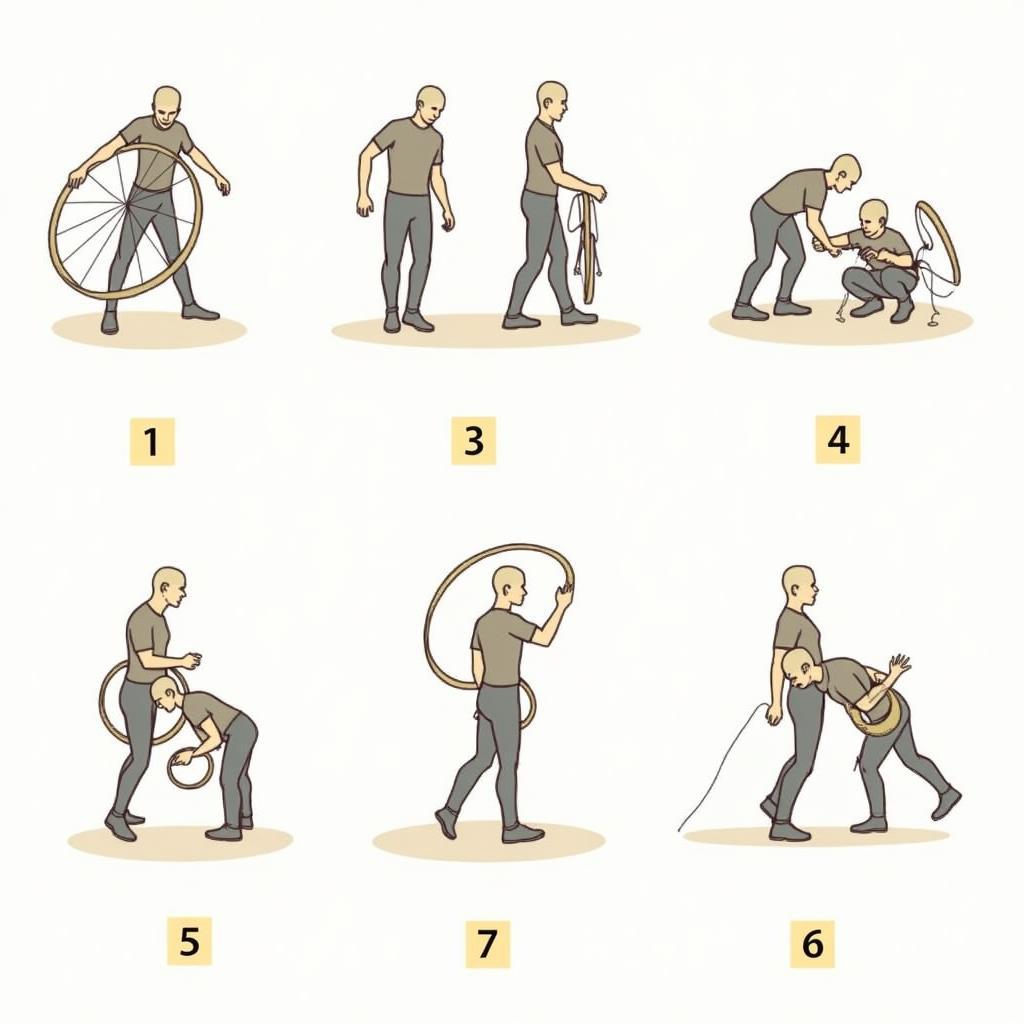 Step-by-step visual breakdown of the wheel mesh technique