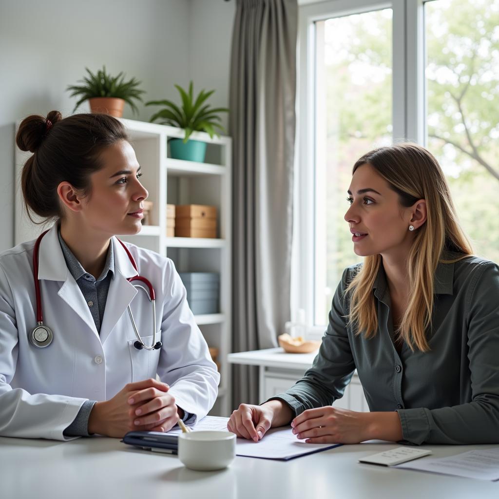 Woman Consulting Doctor