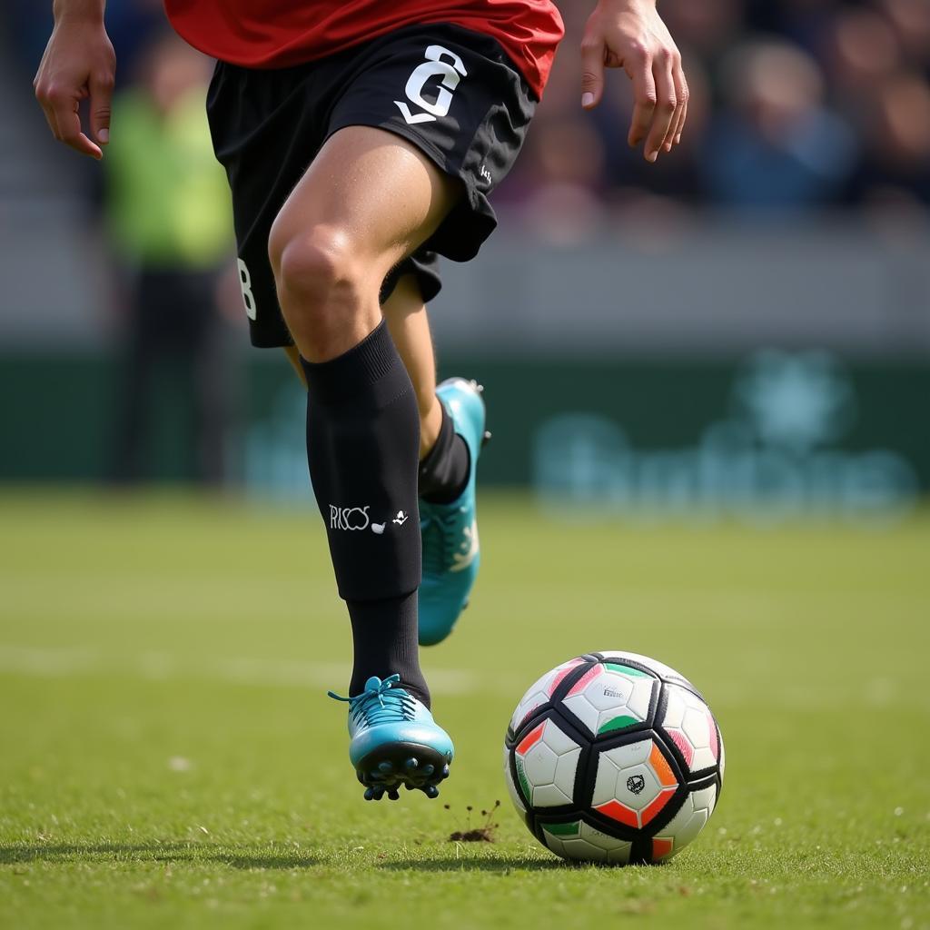 Yamal showcasing his exceptional ball control during a match.