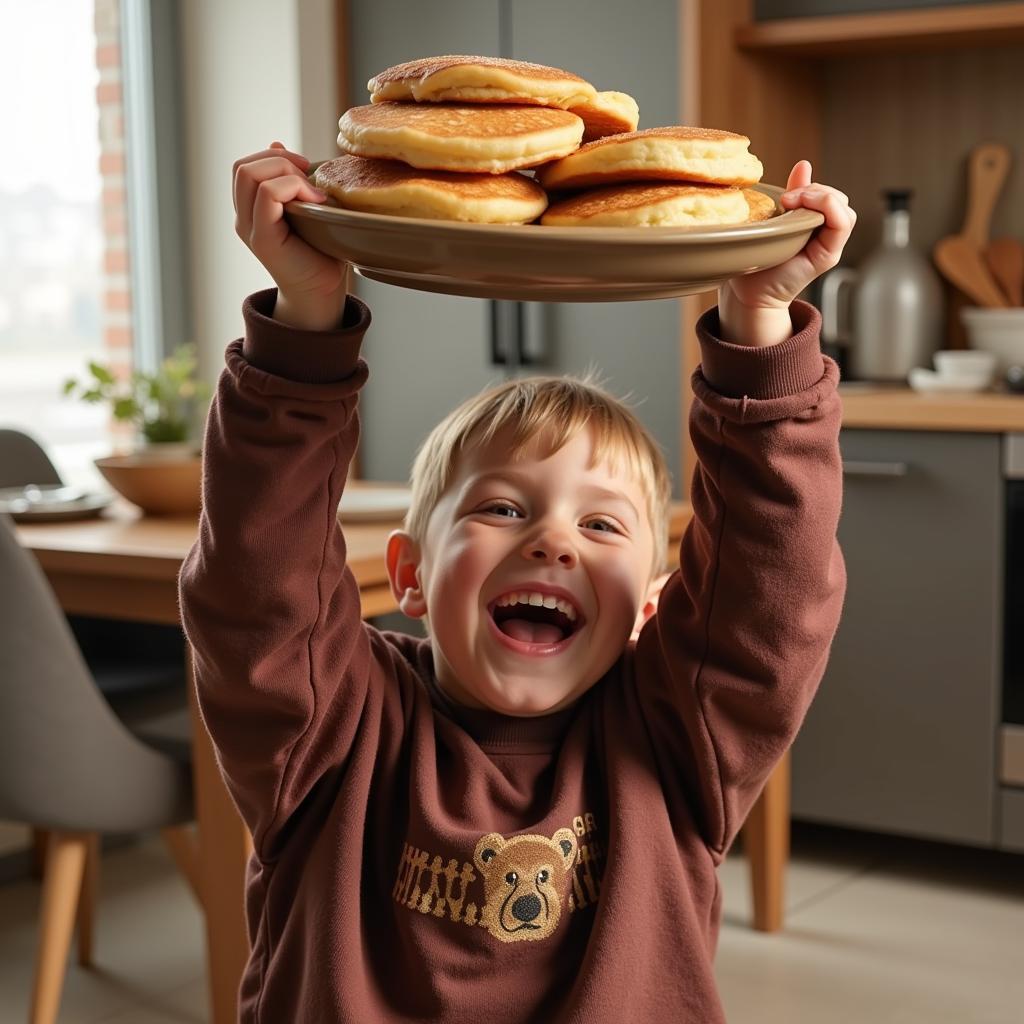 Yamal Celebrates Victory with Bear Pancakes