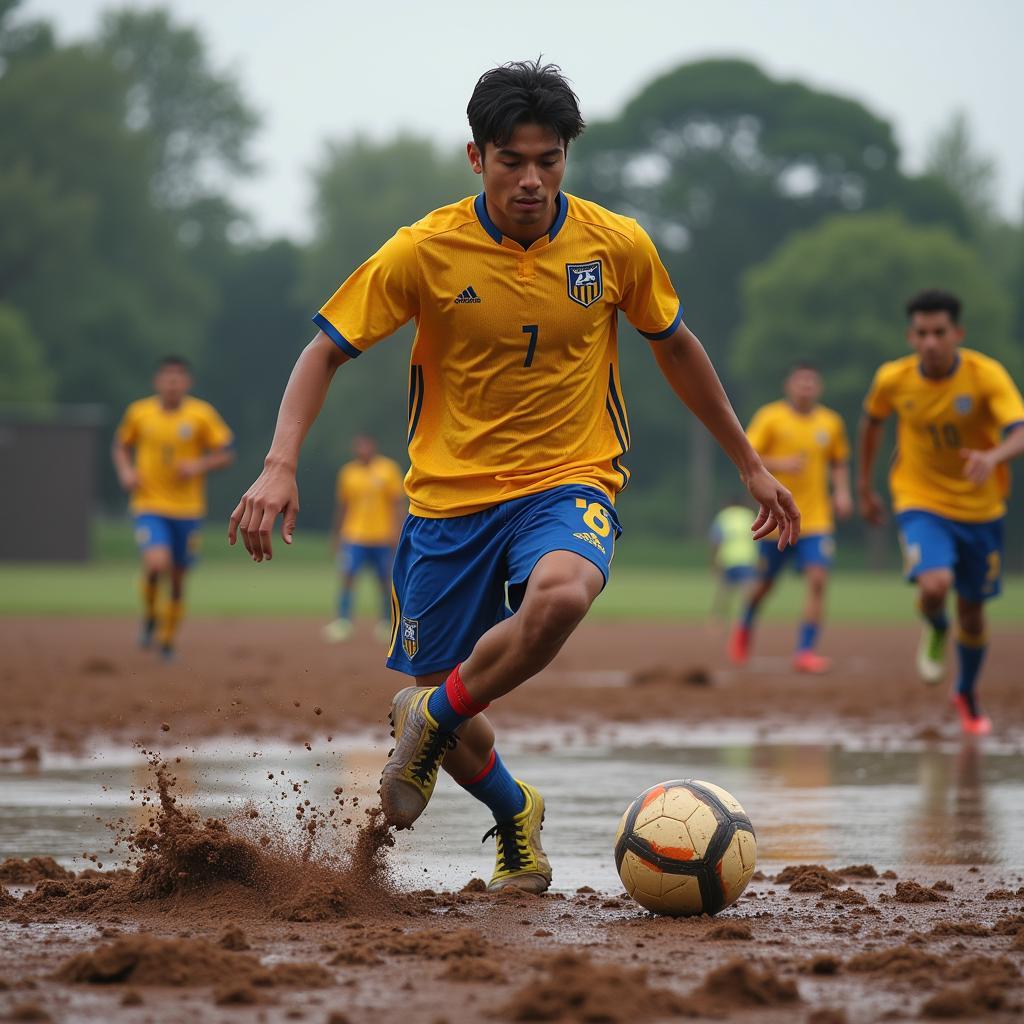 Yamal Mastering Dirt Play on a Challenging Field