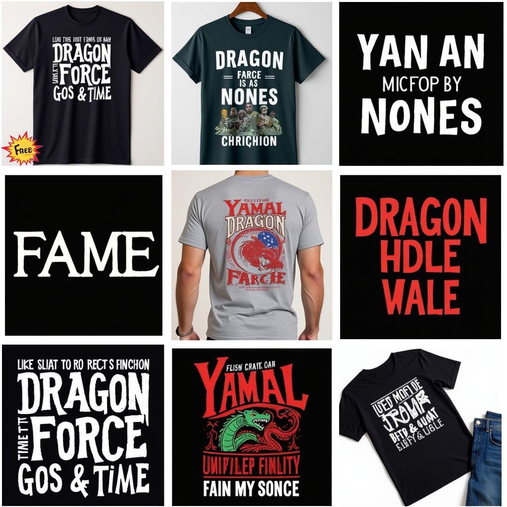 Yamal Fan Art using Dragon Force Font: A collection of fan-created artwork featuring Yamal, all utilizing Dragon Force font in creative and visually appealing ways.