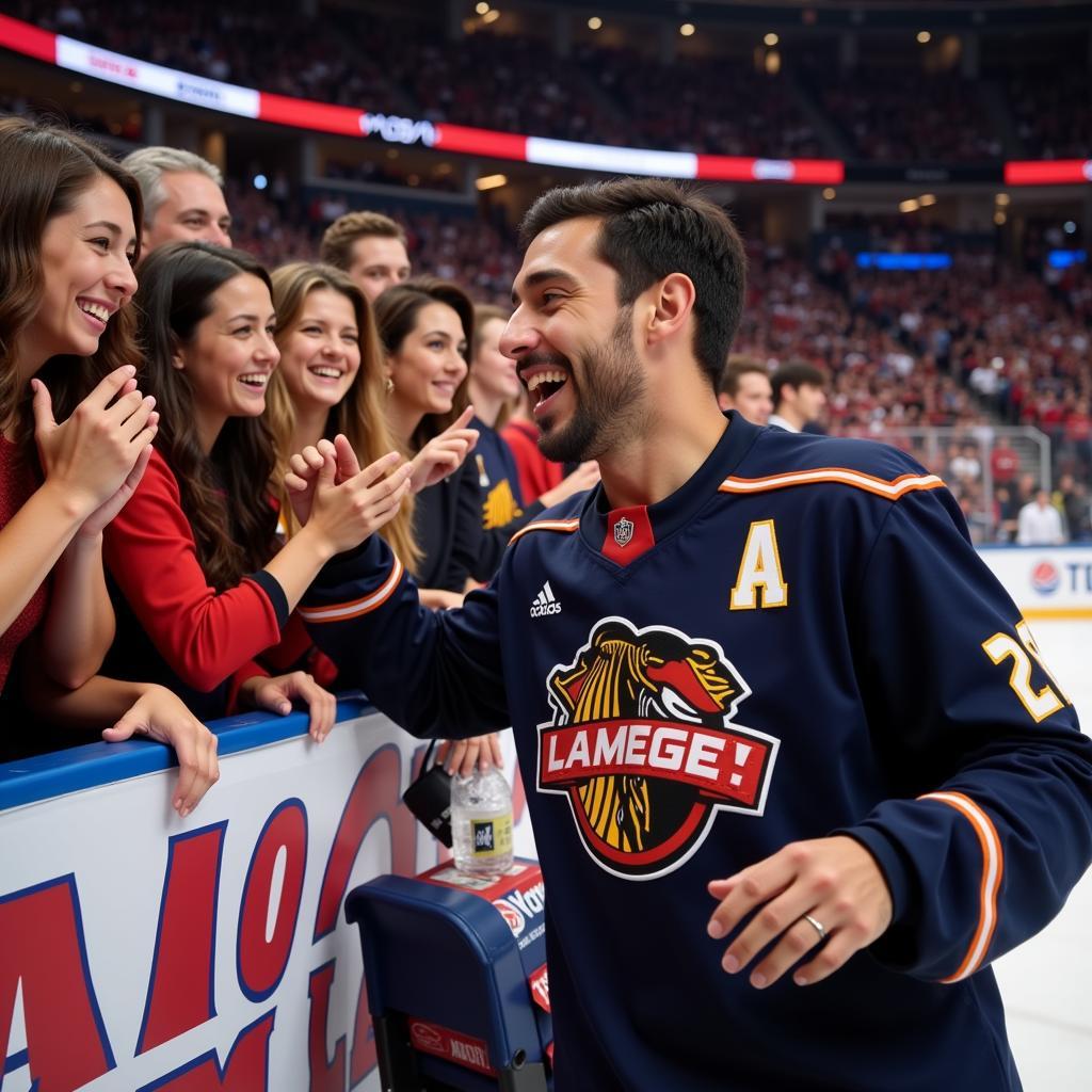 Yamal meeting with fans at a fan club event