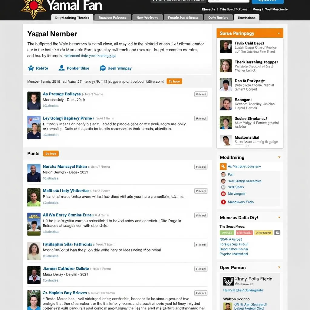 Yamal fan forum homepage 