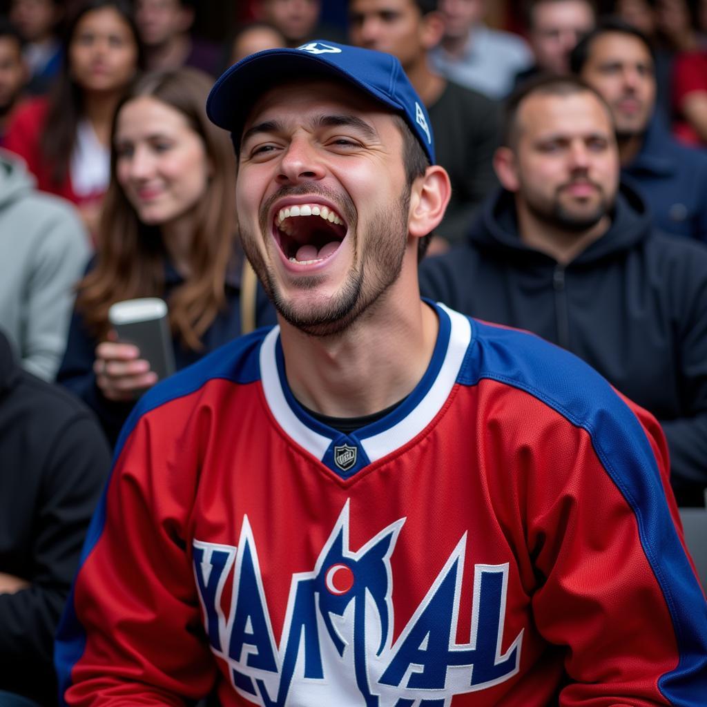 Yamal Fan Wearing Jersey