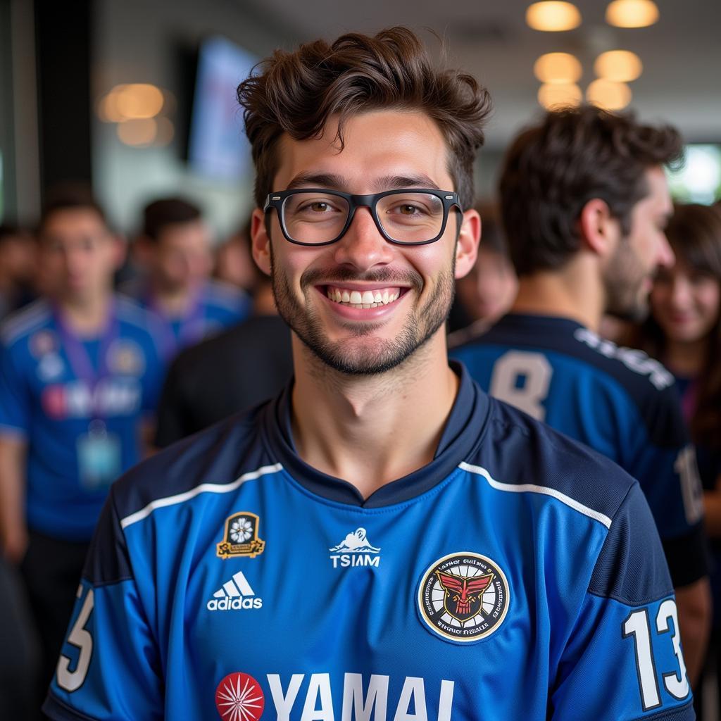 Yamal fan sporting a jersey at a TSM group meetup