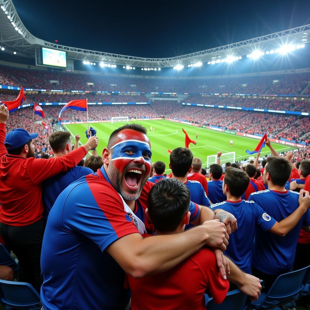 Yamal fans celebrating a victory