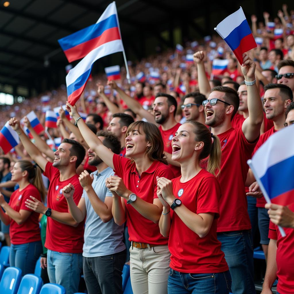 Yamal Fans Celebrating a Goal