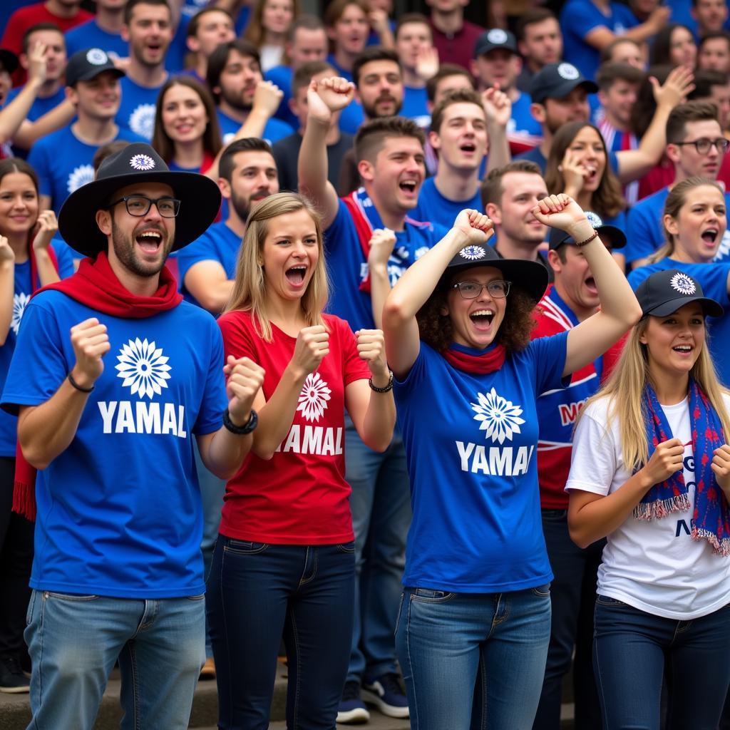 Yamal Fans Wearing Citations Needed Merchandise