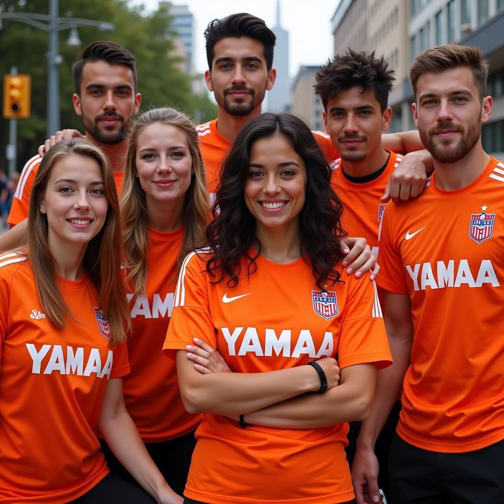 Yamal's Fans Showcasing Their Support in the Iconic Orange Jersey