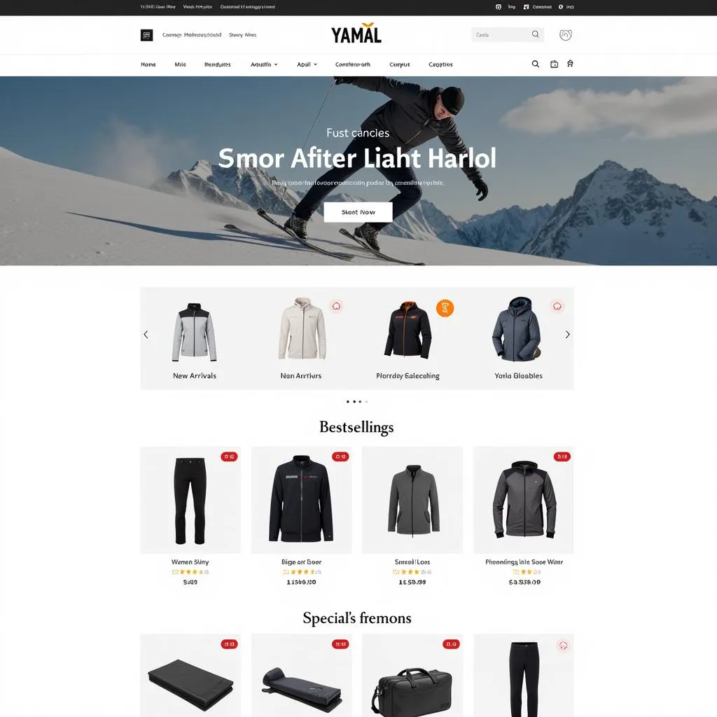 Yamal Featured Store Homepage