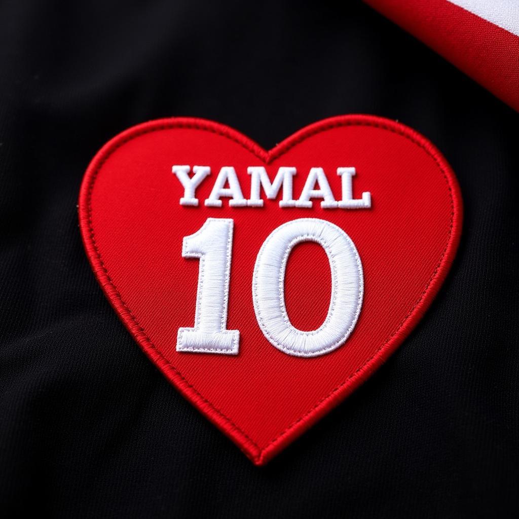 Yamal Heart Iron on Patch Design