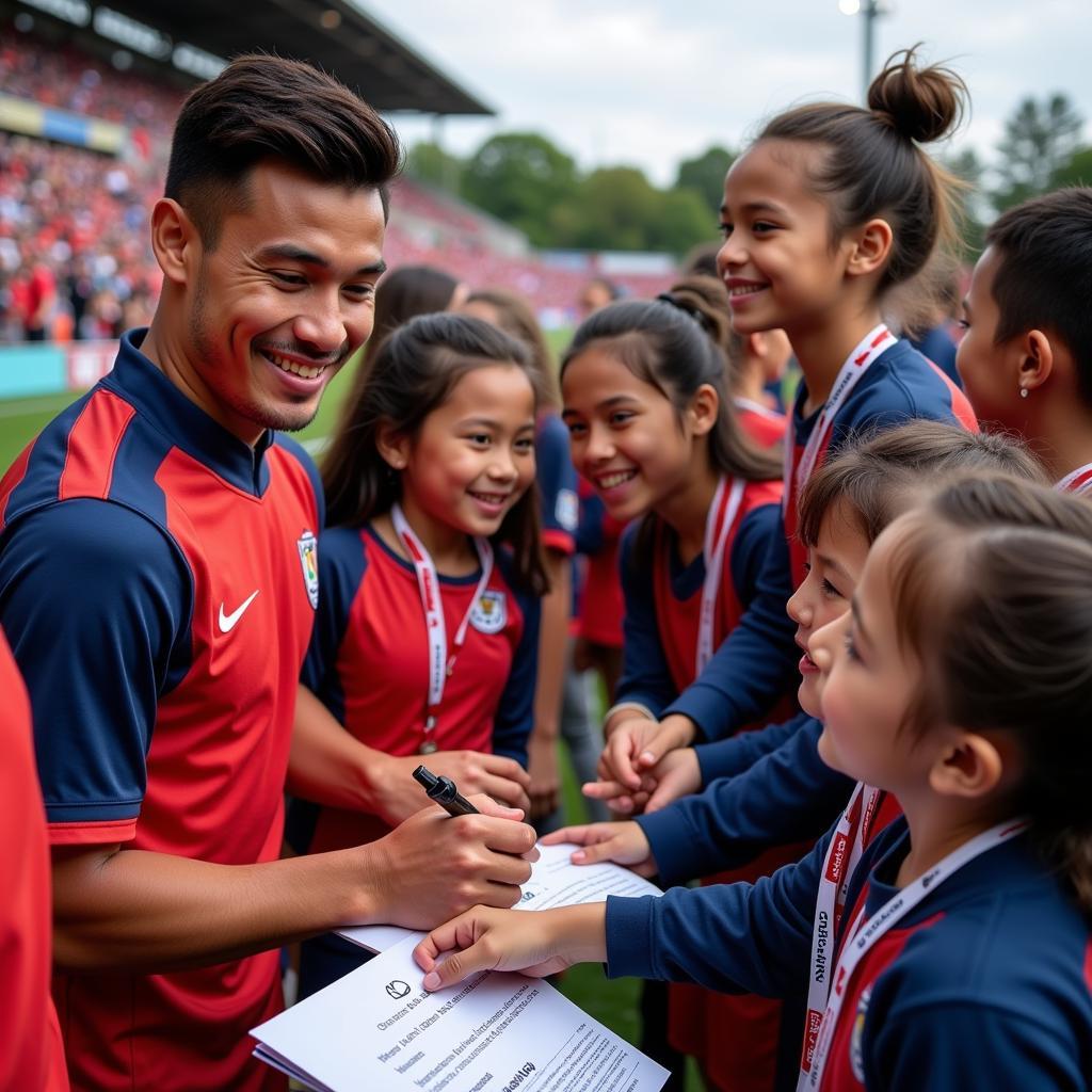 Yamal Interacting with Young Fans