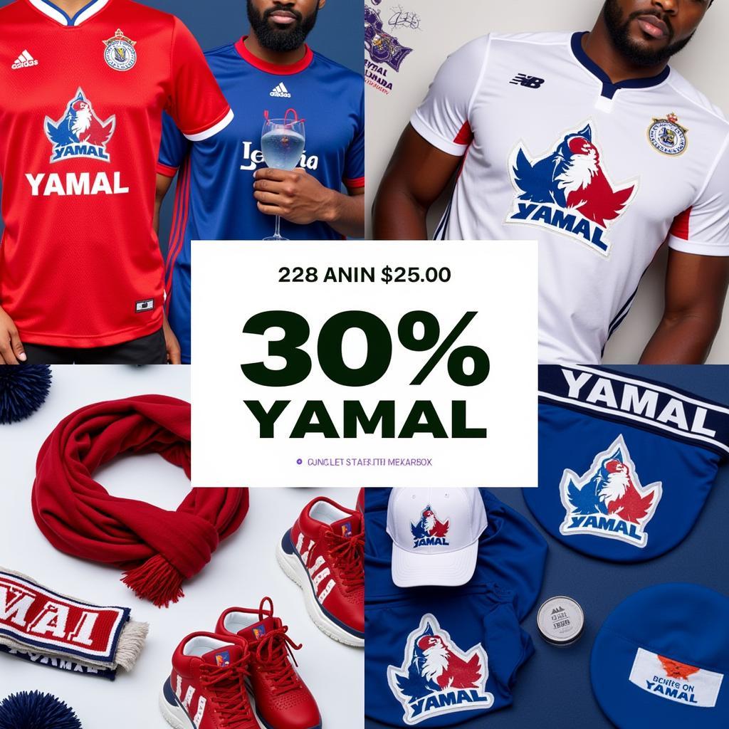 Yamal merchandise with 30 percent off discount