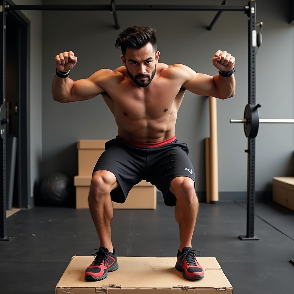 Yamal executing plyometric exercises to improve his explosive power and agility