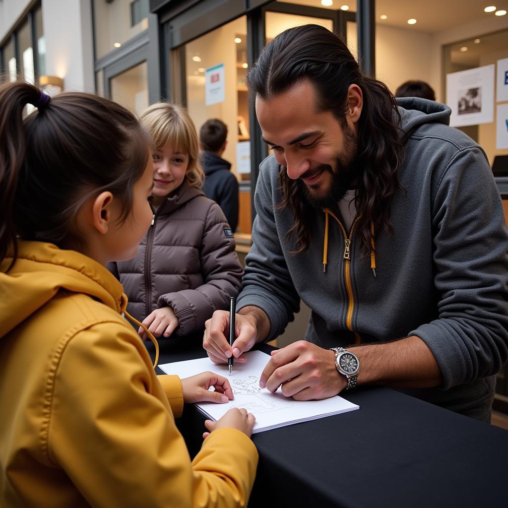 Yamal Signing Autographs for Fans