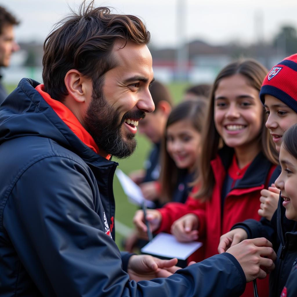 Yamal Signing Autographs for Young Fans