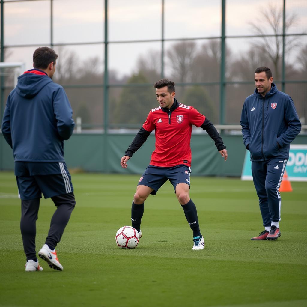 Yamal training at the academy