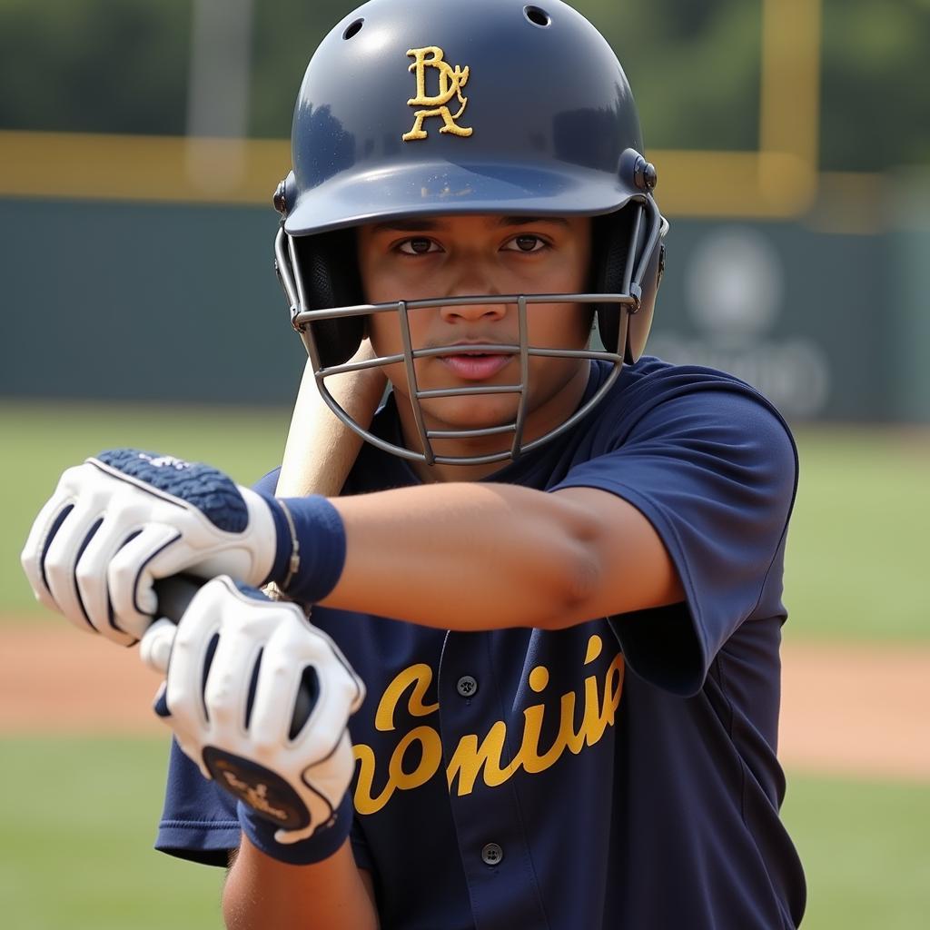 Yamal practicing his baseball skills, focused on his future goals.