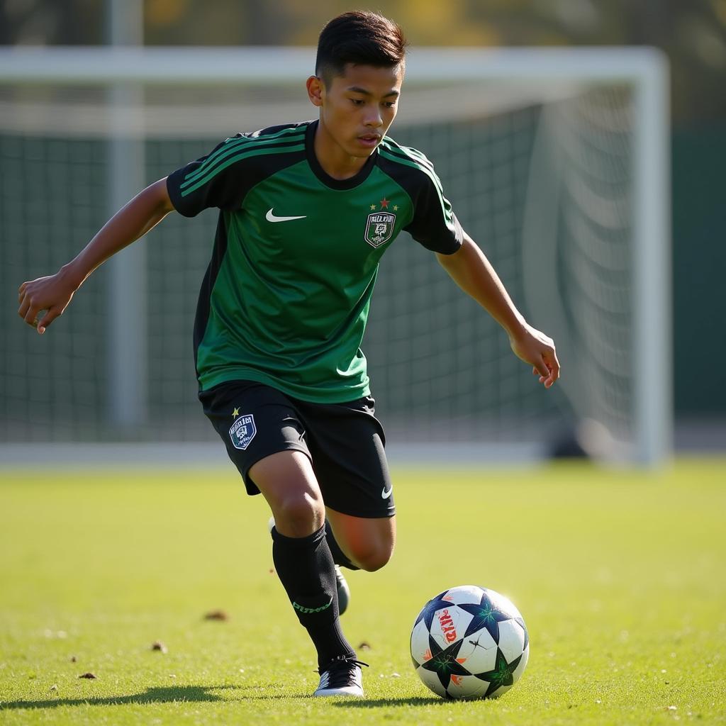 Yamal practicing on the training ground