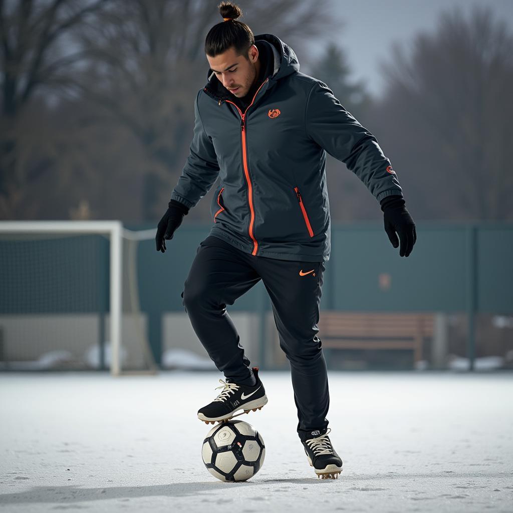 Yamal practicing on the training ground