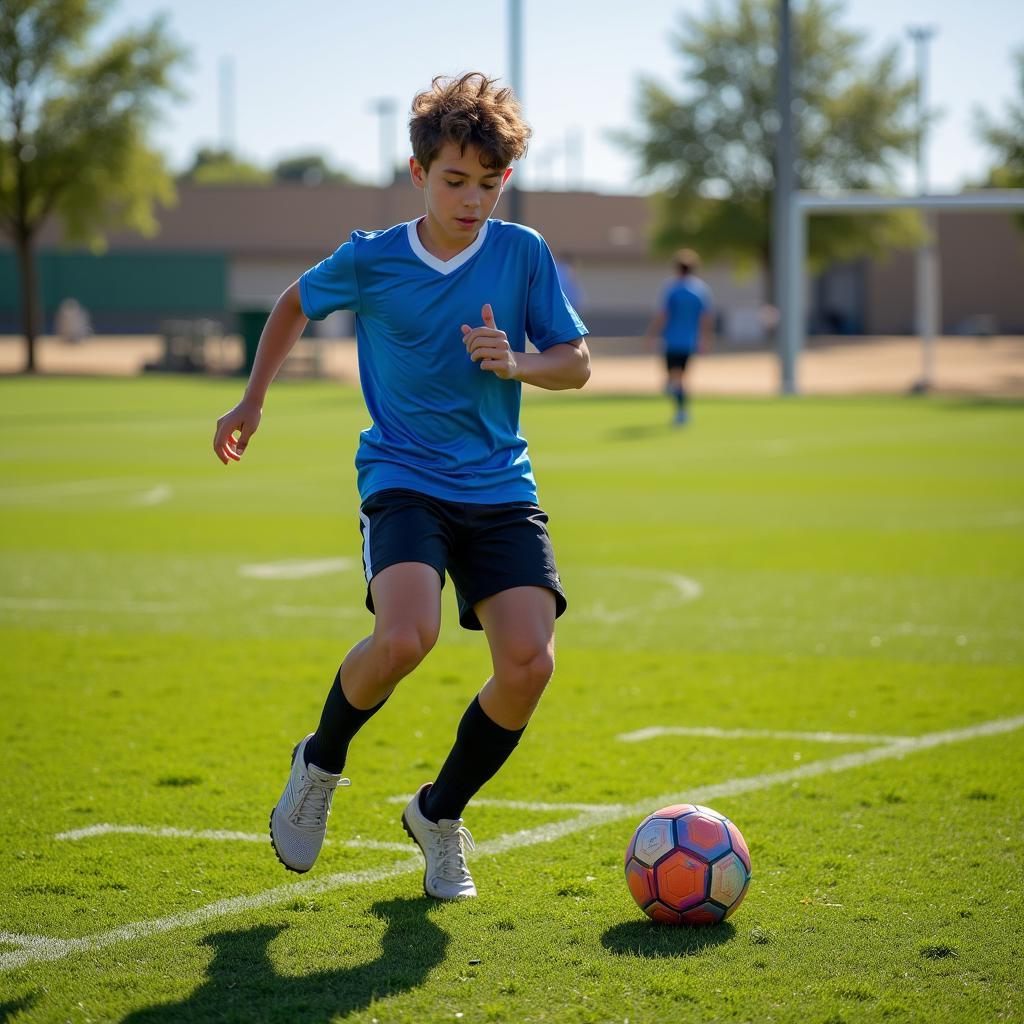 Yamal training on the pitch