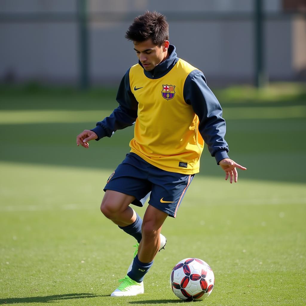 Yamal Training at La Masia 