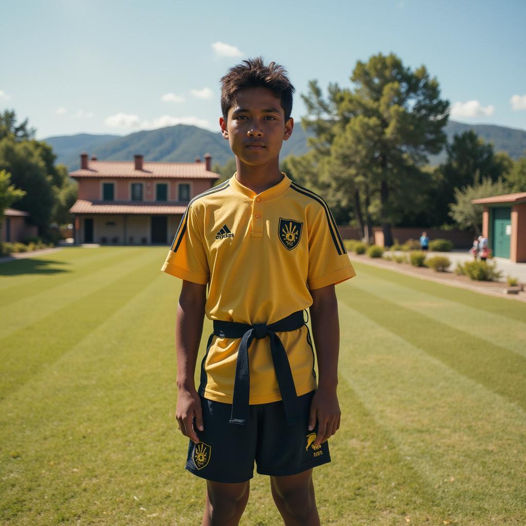 Yamal training at La Masia youth academy