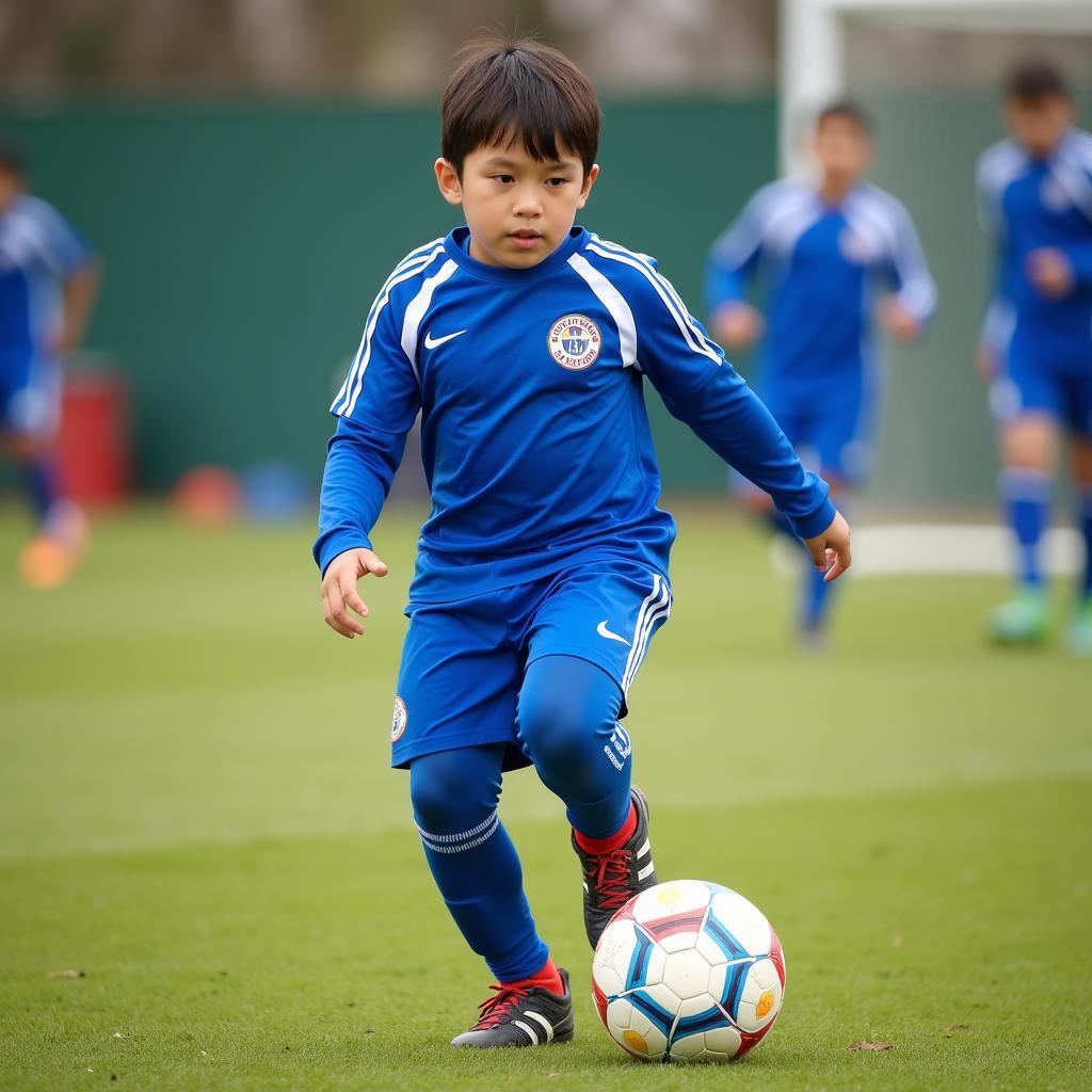 Yamal in youth academy training