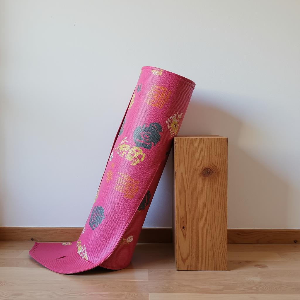 Yoga Mat Leaning on Wall