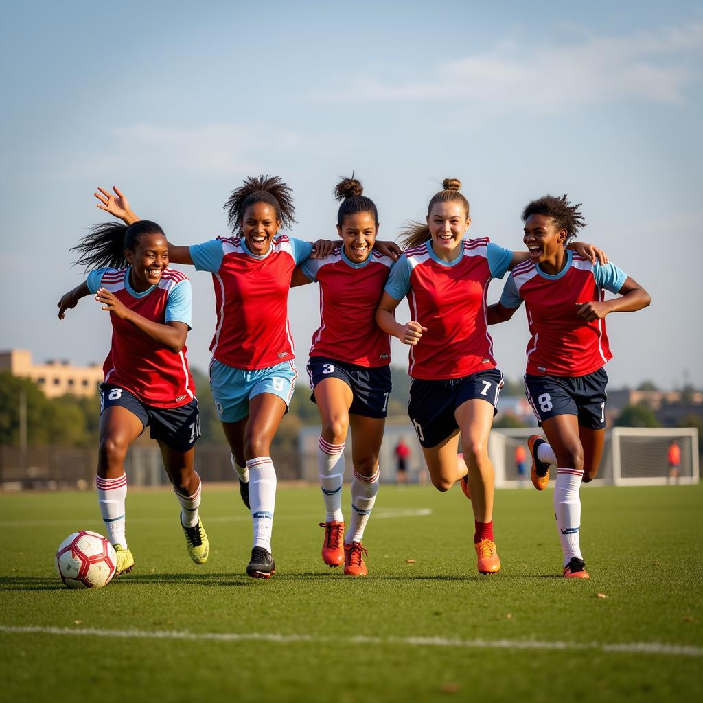 Young football stars dominating the pitch