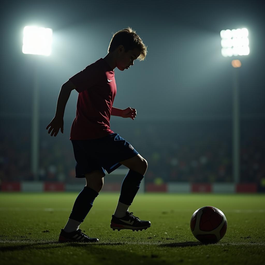 Félucia training on the pitch