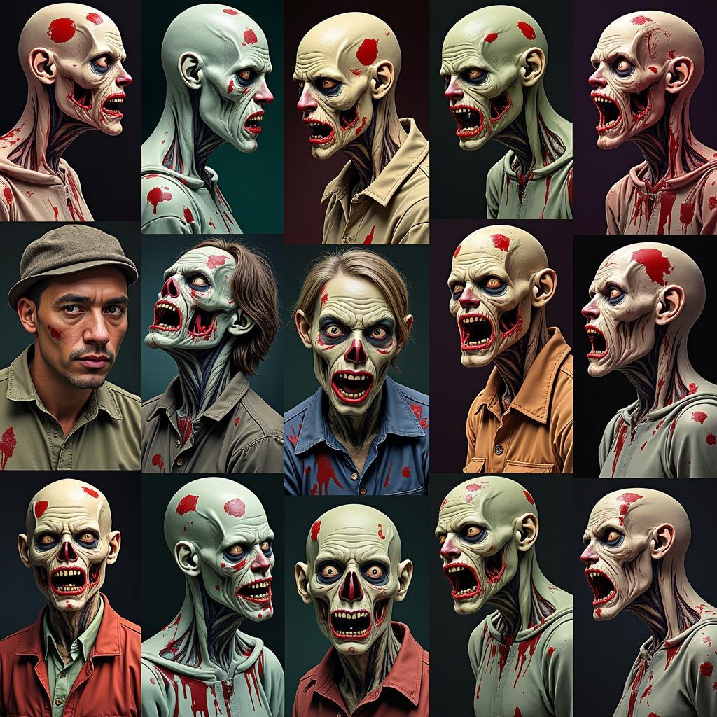 Diverse Styles of Zombie Art