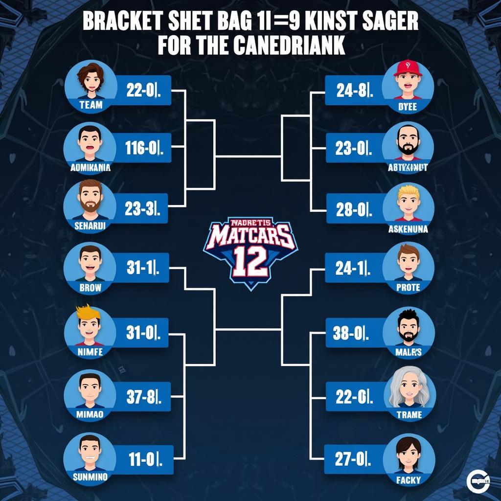 10 Team Single Elimination Bracket Example