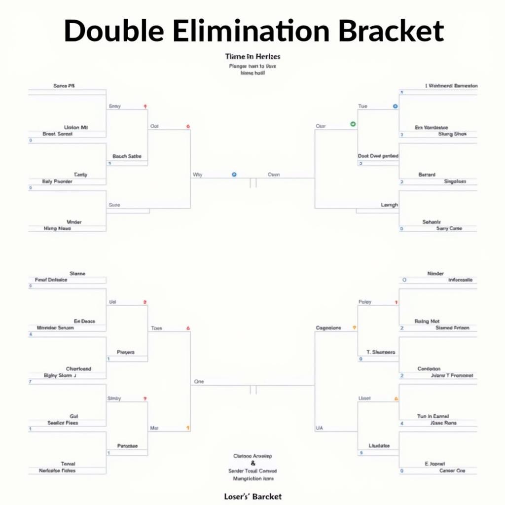 Example of a 13 Team Double Elimination Bracket