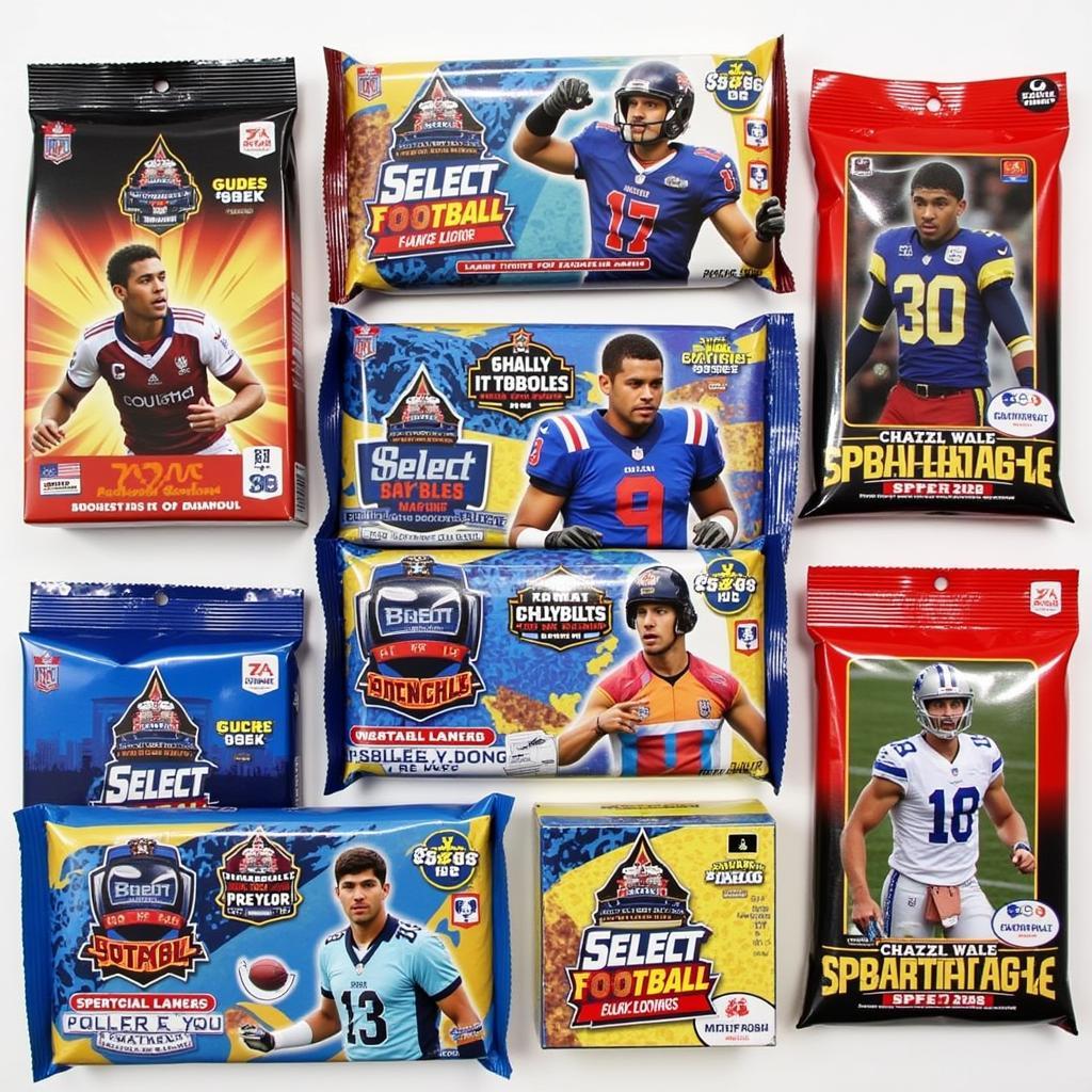 Various packs of the 2023 Select Football Cards