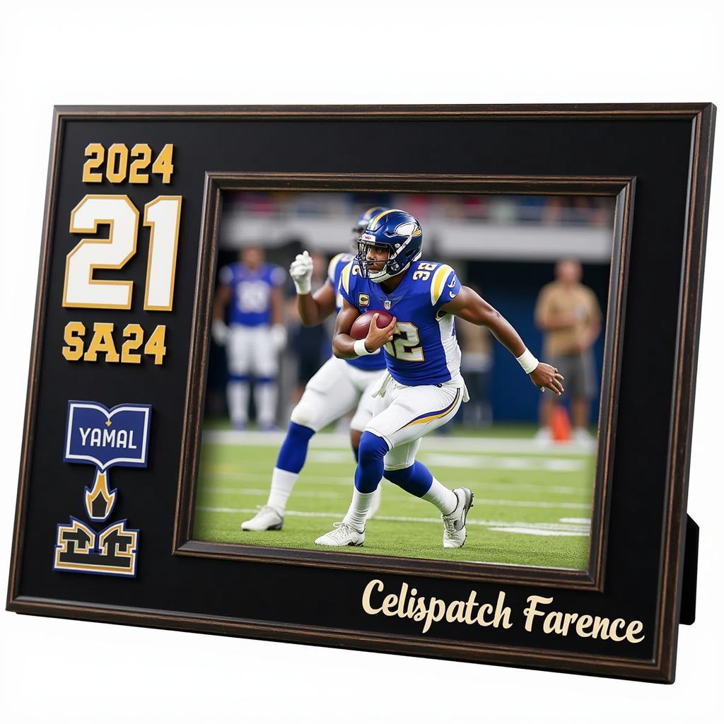 2024 Graduation Picture Frame Celebrating Lamine Yamal's Football Achievements