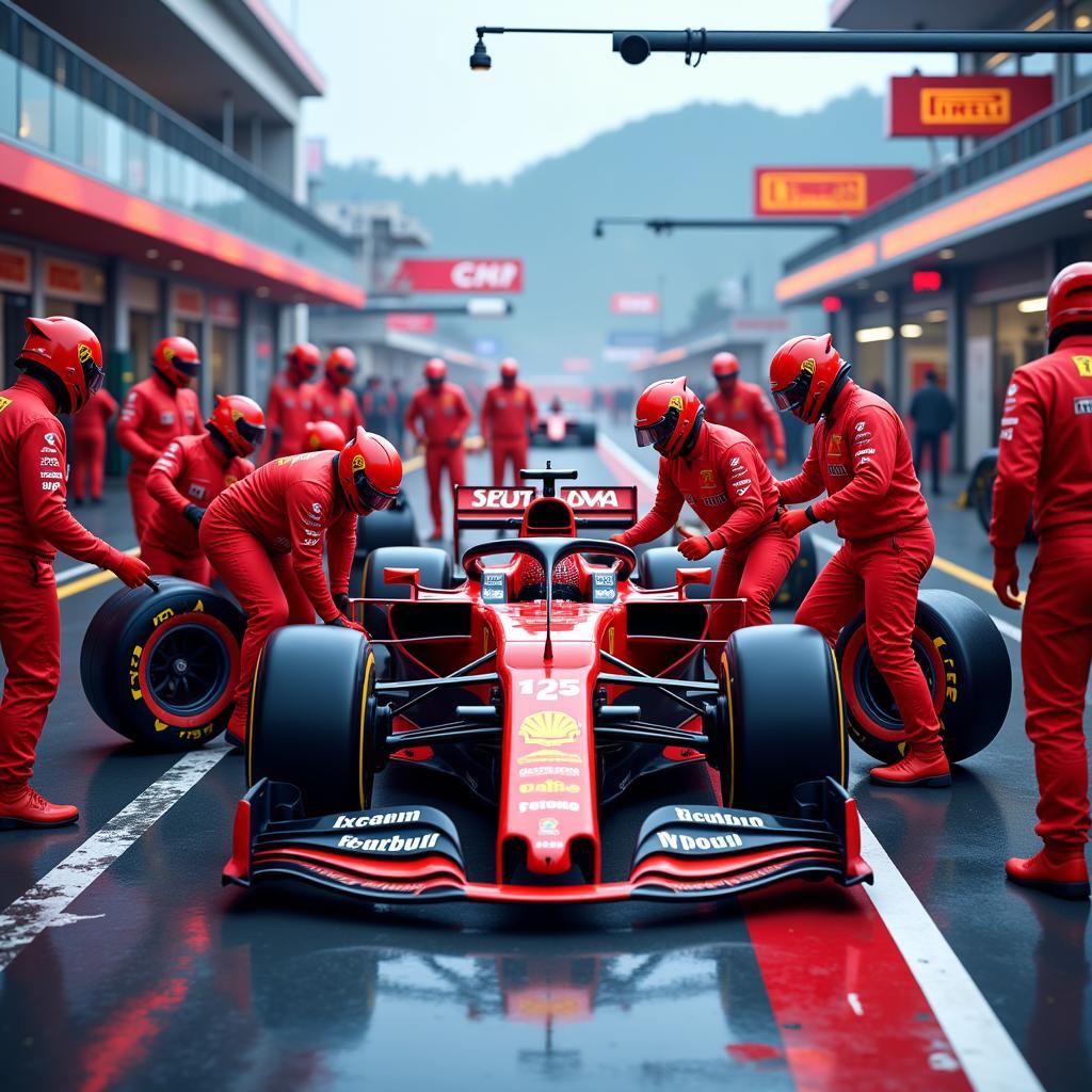 3D F1 2019 Pitstop Background