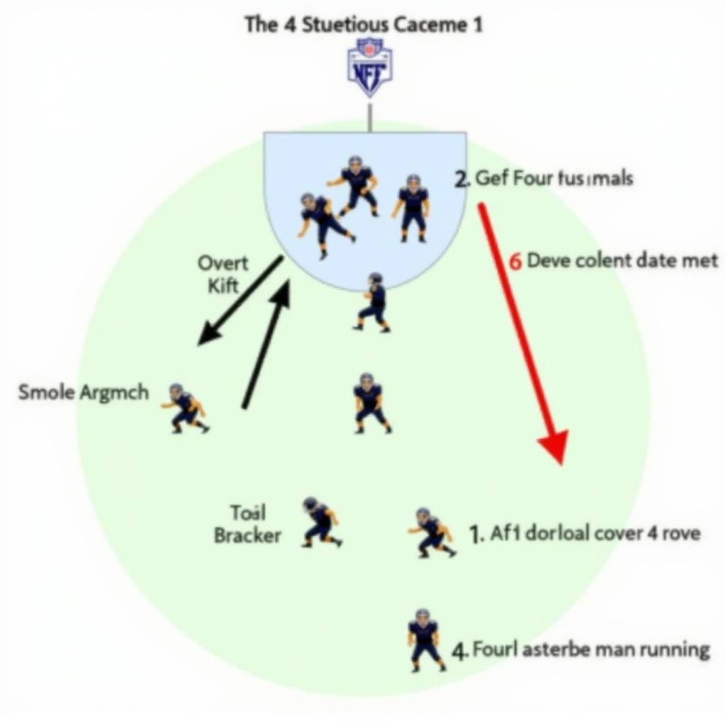 4-2-5 Cover 4 Defense Diagram