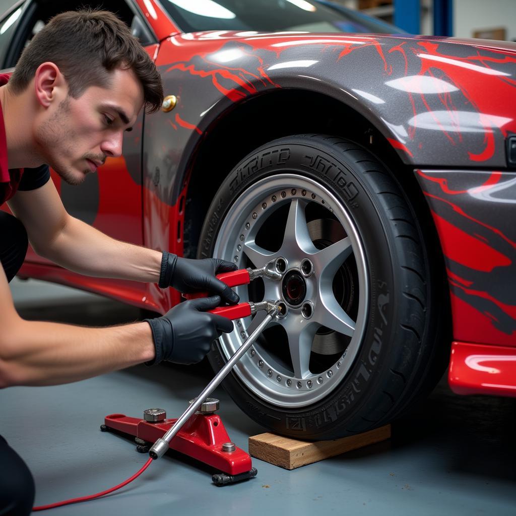 Adjusting Camber on a Drift Car