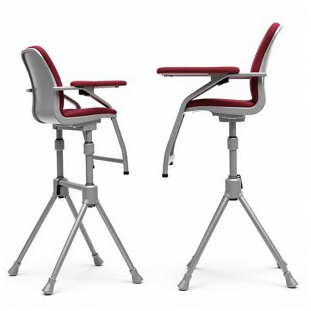 Adjustable height adult high chair for elderly and disabled