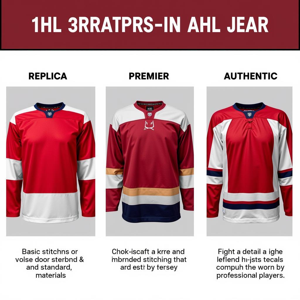 Types of Ahl Jerseys: Replica, Premier, and Authentic