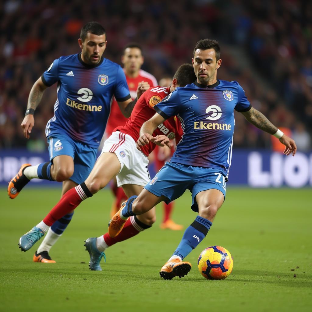 Alan Ruiz demonstrating tactical awareness in a match