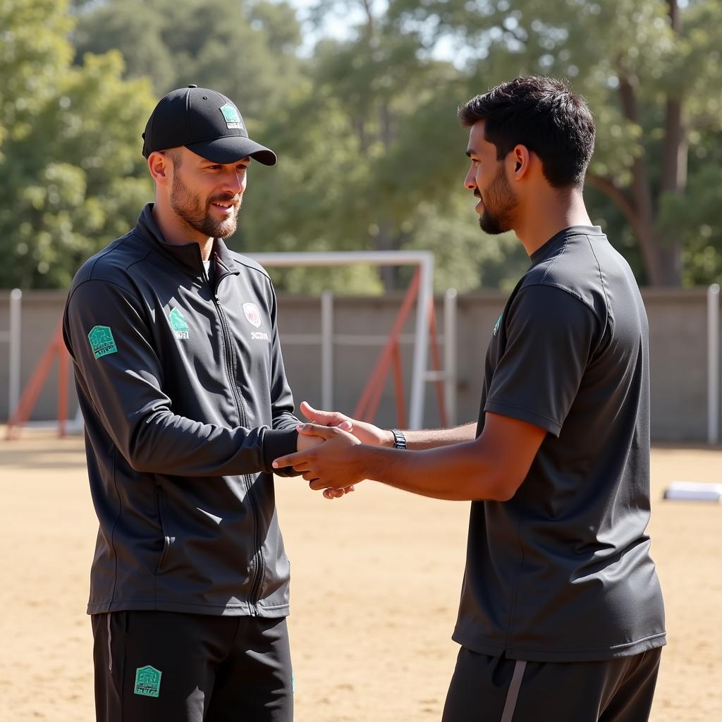 Alex Fry Guiding Lamine Yamal in a Training Session