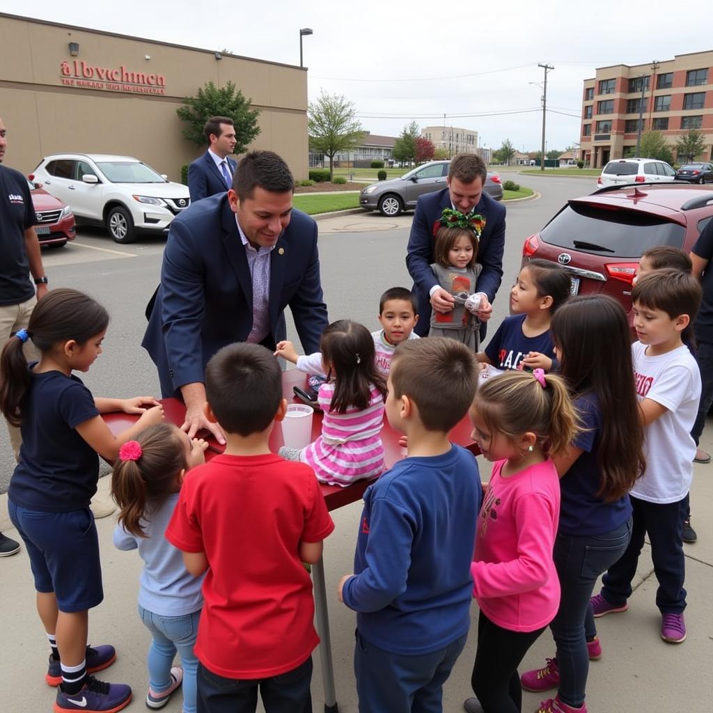 Alfredo Aguilar engaging in community work