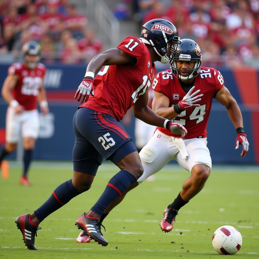 Alim McNeill in action wearing his jersey