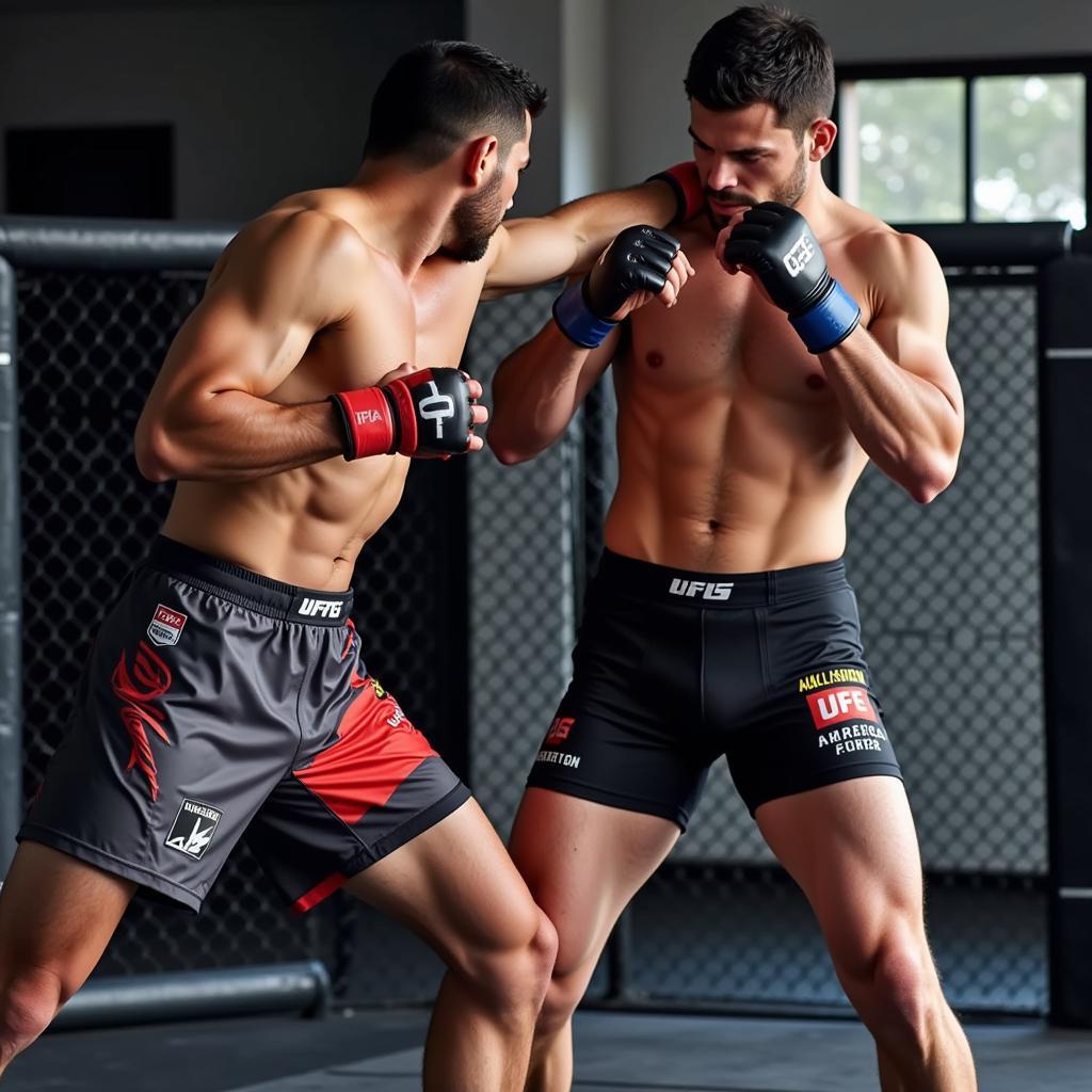 American Fighter Fight Shorts in Action